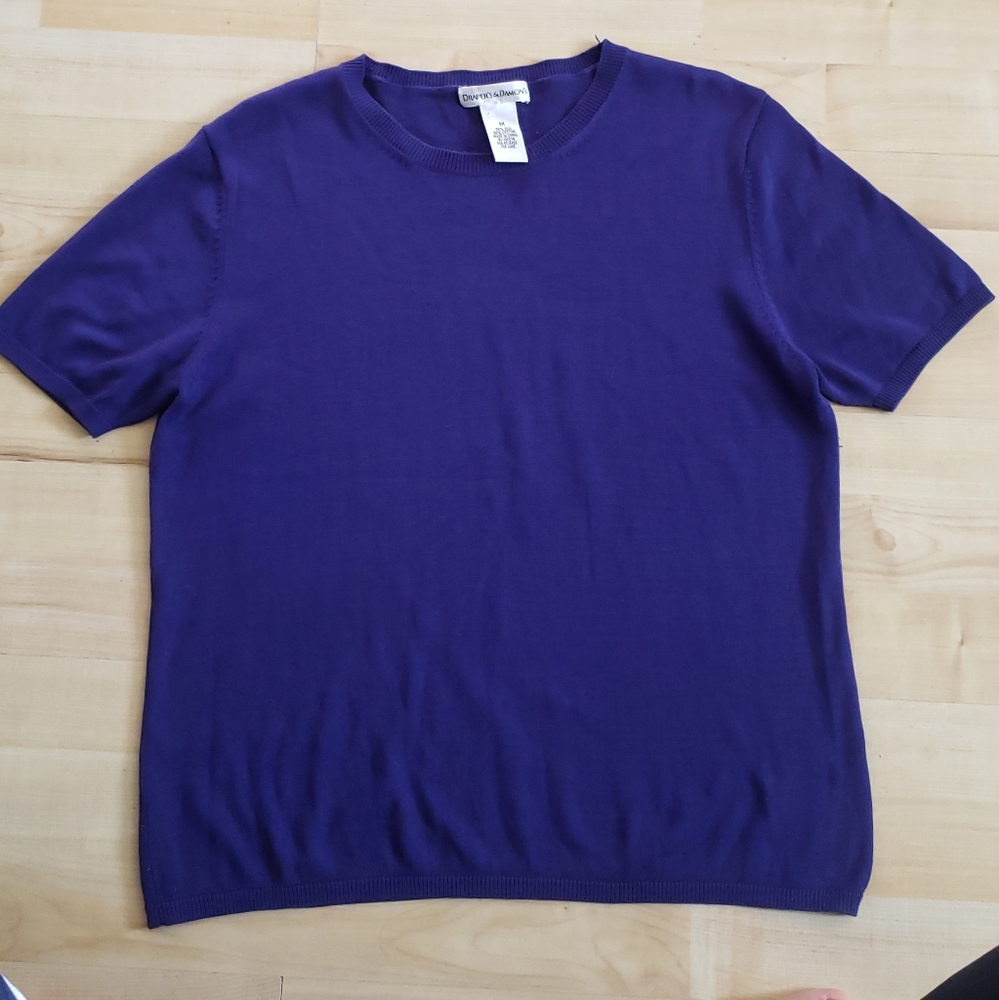 Draper's & Damon's Silk Blend Short Sleeve Sweater